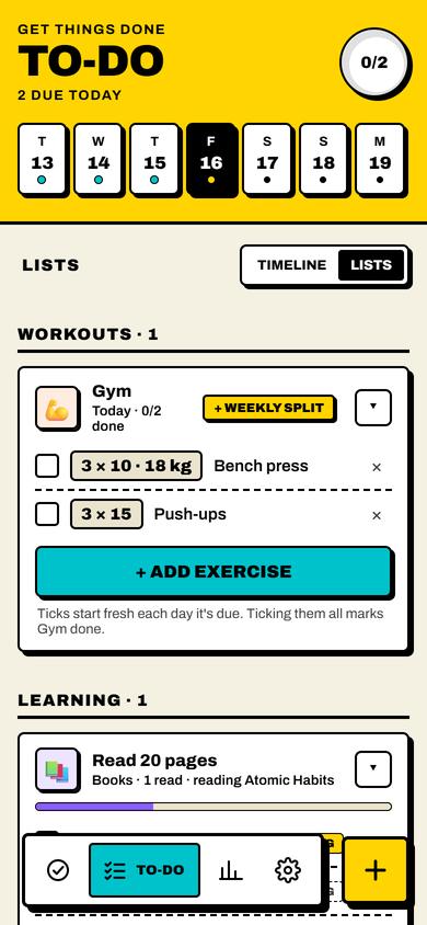 After: Learning lists